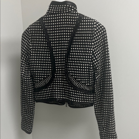 A/X Armani Exchange Black and White Polka Dot Blazer - Picture 2 of 5